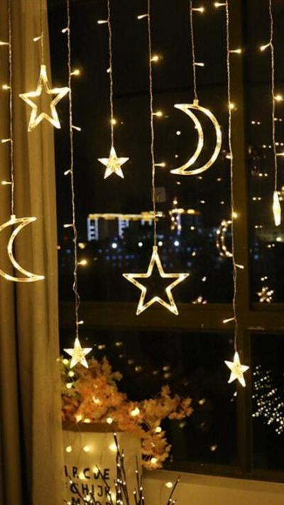 Lyskæder - Måne & Stjerner