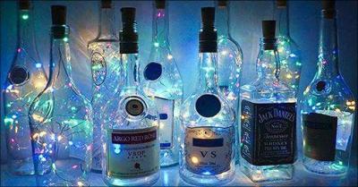 Sølv wire med LED-lys