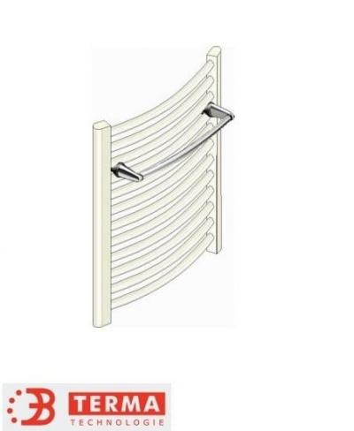 Håndklædestang hvid oval