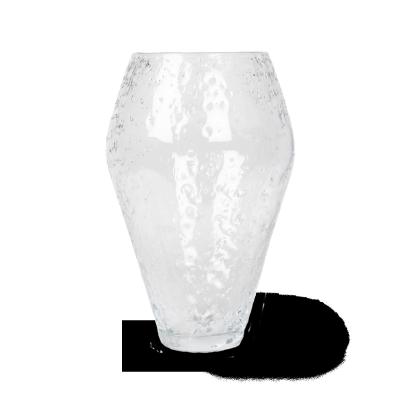 Crushed Glass Vase, Large - Clear