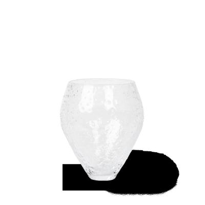 Crushed Glass Vase, Medium - Clear