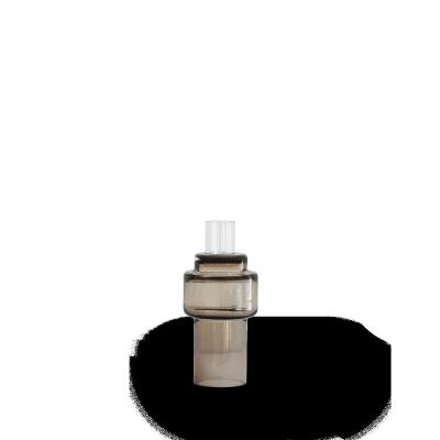 Glass Candlestick no. 55 - Sepia brown