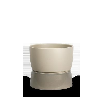 Two Tone Planter, Large - Dune grey