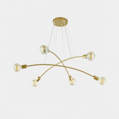 Tk Lighting Helix 6-pendel Messing