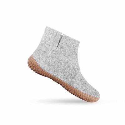 Uldstøvle (100% ren uld) - Model Grå m/Gummisål - Dansk Design fra SHUS - 44