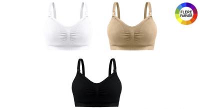 Sømløs amme-bh 2-pak