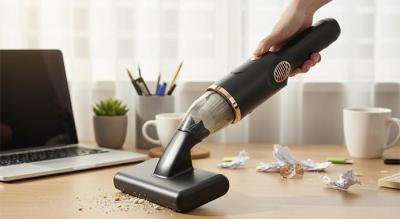 Håndholdt, ledningsfri støvsuger - let og kraftfuld sugeevne, ideel til både hjem og bil