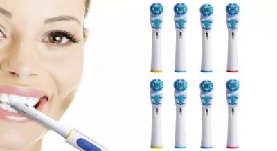8, 16 eller 24 stk. dual clean udskiftningsbørstehoveder, kompatible med Oral-B