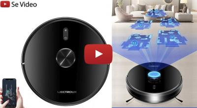 Innovativ 3-i-1 robotstøvsuger med automatisk støvopsamler og lasernavigation