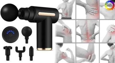 Genopladelig massagepistol til dybdegående massage - hjælper med at lindre smerter, spændinger og ømhed