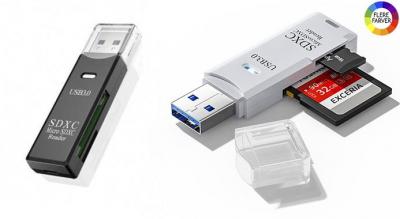2-Pak 2-i-1 USB 3.0 hukommelseskortlæser, der gør det supernemt altid at se dine billeder på computer, TV eller andre USB-enheder!