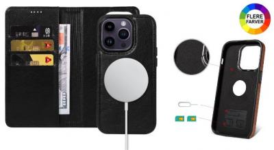 2-i-1 mobilcover med kortholder - kompatibelt med flere udgaver af iPhone
