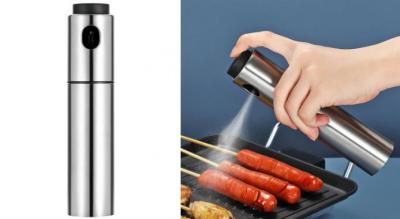 Rustfri stål sprayflaske. Perfekt til olivenolie, solsikkeolie, eddike, sojasauce, citronsaft, limesaft osv