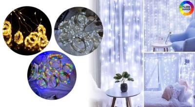 Stilfuldt gardin LED-lys - skaber en hyggelig atmosfære