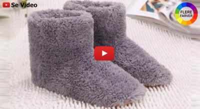 Elektrisk opvarmede plys-hjemmesko - hold din fødder varme