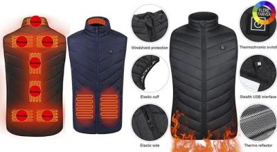 Unik vest med 9 varmeområder - perfekt til jagt og fiskeri