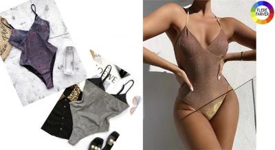 Unik og skinnende badedragt til kvinder - perfekt til en tur på standen