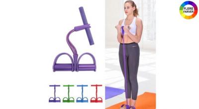 Smart træningselastik med håndtag og fodstøtte - til effektiv hjemmetræning!