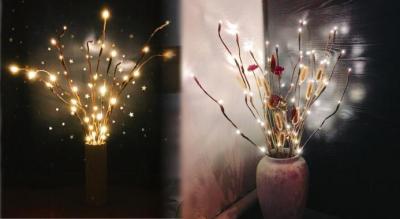 Dekorative kviste med varmt og hyggeligt LED-lys der pynter i hjemmet