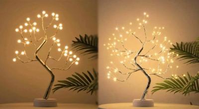 Elegant og magisk lystræ med små lysdioder der giver et varmt lys