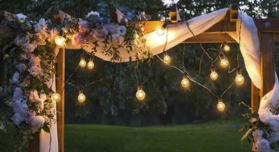 Hyggelig vintage LED-lyskæde til haven - Vælg mellem 10, 25, 30 eller 50 LED-pærer