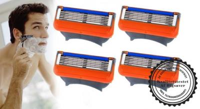 Kompatible Gillette Fusion barberblade som giver dig en nem, tæt og skånsom barbering