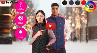 Unisex USB-genopladelig grafen-opvarmet vest - termisk vandtæt vest, fås i 4 farver, letvægts, maskinvaskbar