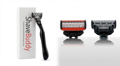  haver fra ShaveBuddy - Gratis Skaft - 5 Blade med USA Diamant-Platin Belægning