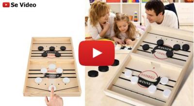 Sling Puck brætspil i træ - sjovt spil for hele familien