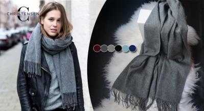 100% ægte kashmir tørklæde fra CHRISTENSEN - Både til ham &amp; hende