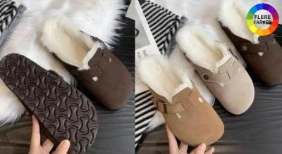 Oplev komfort og stil med vores Birkenstock-inspirerede hjemmesko, foret med blød kunstpels