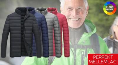 Letvægtsjakke til mænd med dun-lignende egenskaber, der varmer godt i koldt vejr