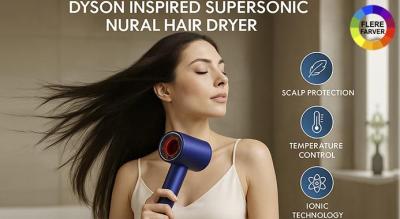 Supersonic hårtørrer - professionelt hårplejeværktøj
