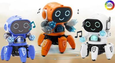 Smart six-claw robot, der danser, synger og lyser op.
