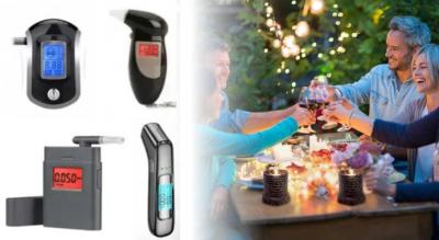 Alkoholmåler med digital LCD-skærm, der hurtigt og nemt måler blodalkoholkoncentrationen (BAC)