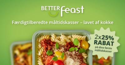 FEBRUAR TILBUD: Spar 2×25 % på dine måltidskasser