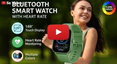 10-i-1 fitness aktivitets smartwatch med skridt- og pulsmåler - avanceret sundhedsovervågning og forbindelse