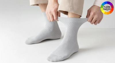 Fyld din skuffe med 5 eller 10 par højkvalitets, åndbare sokker - fås i sort, marineblå, grå, blågrå og mørkegrå