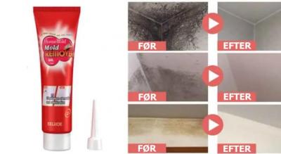 En rengøringsgel, der hurtigt kan hjælpe dig med at fjerne genstridige skimmelsvampepletter