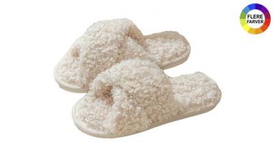 Bløde teddy-tøfler til damer