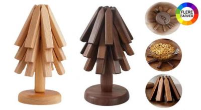 Dekorativ bordmåtte af sort valnøddetræ