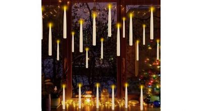 Flydende lys / LED-lys med tryllestav 12-pak