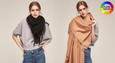 100% Uld halstørklæde - 15 farver at vælge mellem