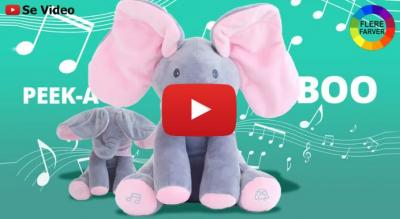 Hyggelig syngende plys-elefant i ultrablødt og sødt design