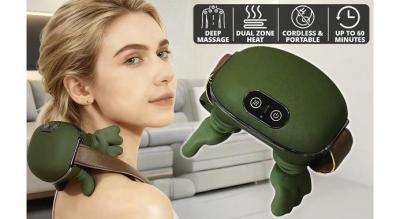 Bærbar nakkemassager med USB-opladning og varmeterapi