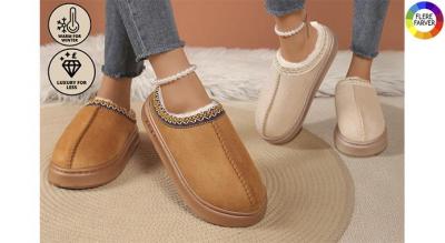 Ugg-inspirerede unisex slip-on fuzzy hjemmesko - fås i 5 størrelser og 4 farver
