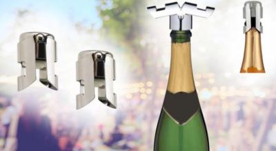 2-pak propper til vin- og champagneflasker - bevar boblerne lige så friske som ved første åbning!