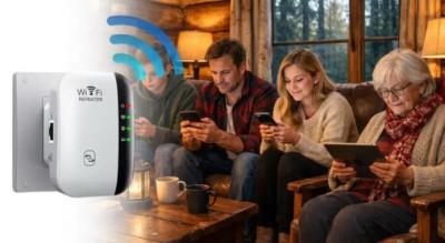 WiFi-forstærker, der øger rækkevidden og hastigheden på dit trådløse netværk i hele dit hjem