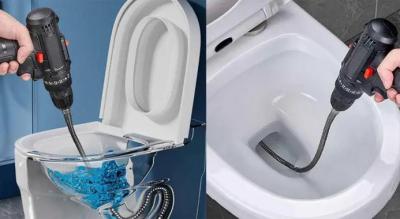 Afløbsrenser til boremaskine eller skruetrækker. Sig farvel til genstridige tilstopninger i afløbet!