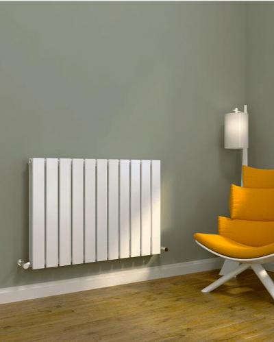Flat Horisontal Dobbelt Radiator Hvid